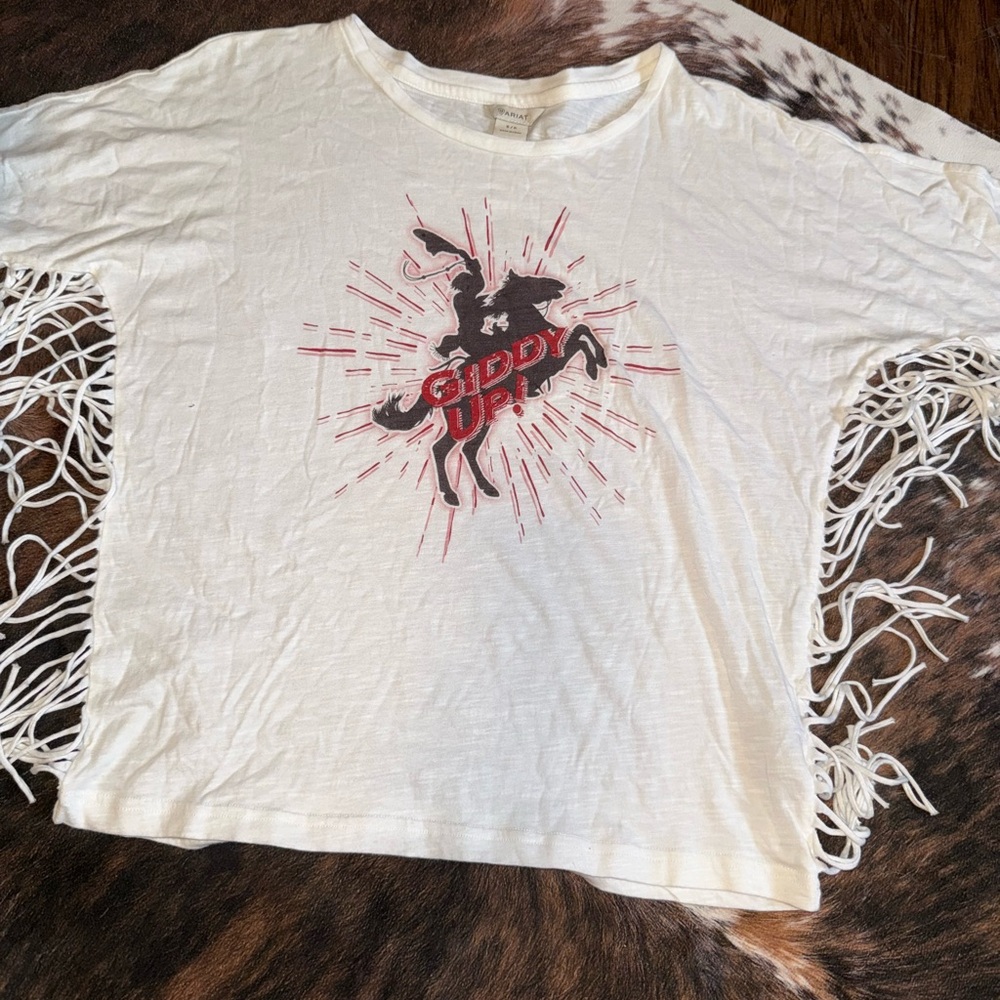 Ariat White Fringe Cowboy Shirt